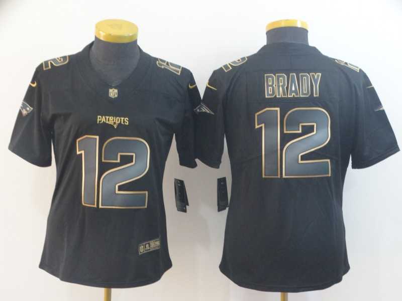 Women Nike Patriots 12 Tom Brady Black Gold Vapor Untouchable Limited Jersey,We sell and wholesale Women Nike Patriots 12 Tom Brady Black Gold Vapor Untouchable Limited Jersey on line form chian!